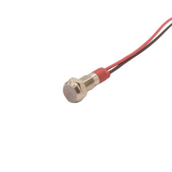 06L-P1/RG 6mm 12-24V Kablolu Metal Sinyal Lambası - Kırmızı/Yeşil