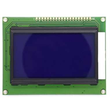  - 12864-6 V2.0 Grafik LCD Ekran Modülü - Mavi Renkli