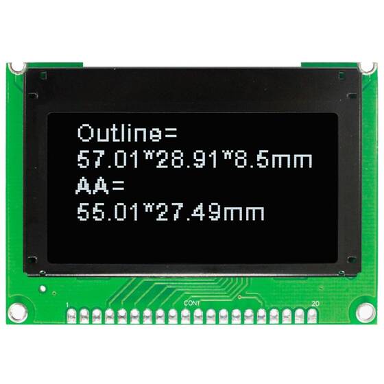 128x64 Beyaz Oled Lcd Ekran