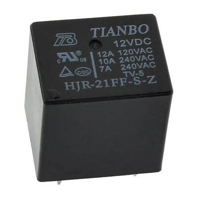 12V 15A 5 Pin Tianbo Röle - HJR-21FF-S-Z-12VDC