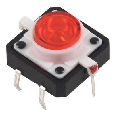 12x12 Kırmızı Led Işıklı Tact Switch