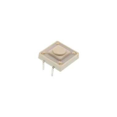  - 12x12x4.3mm 4 Pinli Beyaz Push Buton - Tact Switch