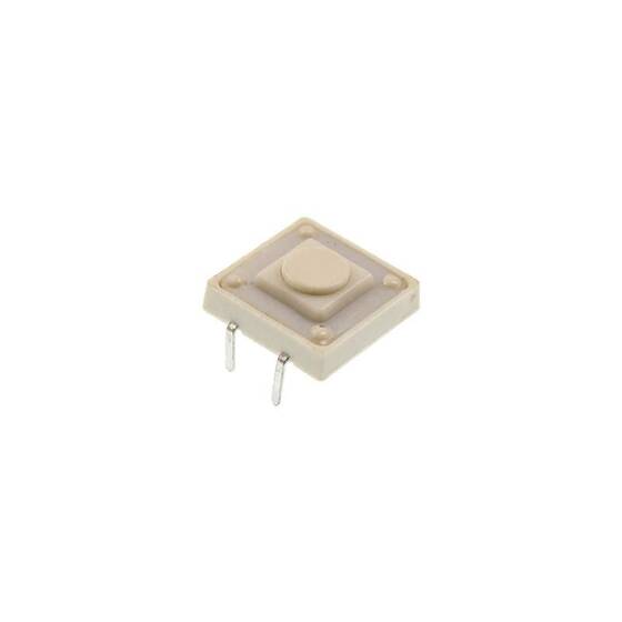 12x12x4.3mm 4 Pinli Beyaz Push Buton - Tact Switch