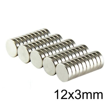  - 12X3mm Neodyum Güçlü Mıknatıs - Neodim Magnet