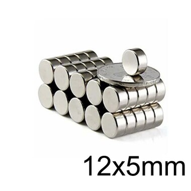  - 12X5mm Neodyum Güçlü Mıknatıs - Neodim Magnet