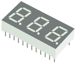 China - 14mm 3'lü Ortak Anot Display - Kırmızı