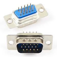 China - 15 Pin 3 Sıra Lehim Tip Erkek D-Sub Konnektör