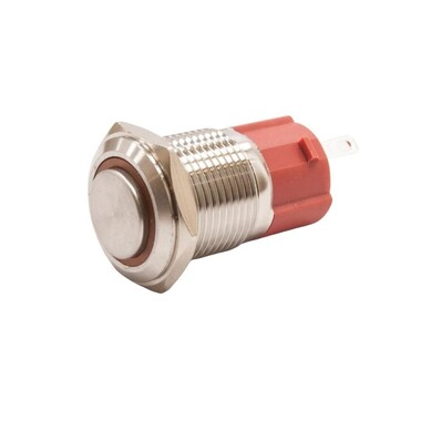  - 16D-G1Z-E 16mm Çıkık Anahtarlı Işıklı Metal Buton - Sarı