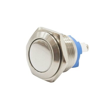  - 16H-P1 16mm Düz Yaylı Metal Buton