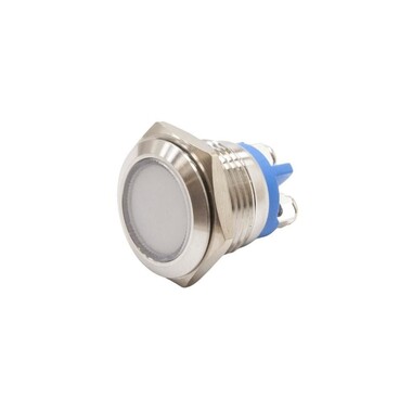  - 16L-P1 16mm 12-24V Metal Sinyal Lambası - Beyaz