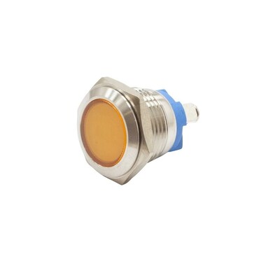 - 16L-P1 16mm 12-24V Metal Sinyal Lambası - Sarı