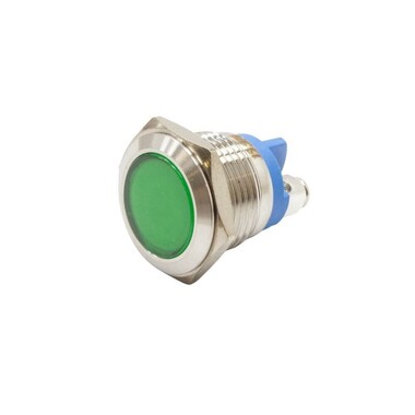  - 16L-P1 16mm 12-24V Metal Sinyal Lambası - Yeşil
