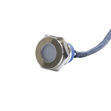  - 16mm 24v Beyaz Led Metal Kablolu Sinyal Lambası IP67 GQ16T-W