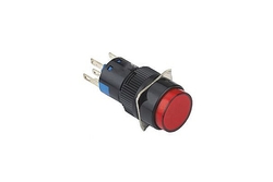 Swion - 16mm Kalıcı Buton / Anahtar Kırmızı 1NO/1NC Yuvarlak