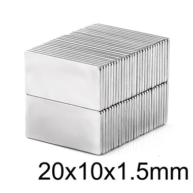  - 20X10x1.5mm Neodyum Güçlü Mıknatıs - Neodim Magnet
