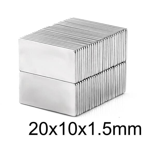 20X10x1.5mm Neodyum Güçlü Mıknatıs - Neodim Magnet
