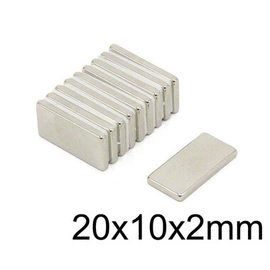  - 20X10x2mm Neodyum Güçlü Mıknatıs - Neodim Magnet