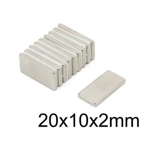 20X10x2mm Neodyum Güçlü Mıknatıs - Neodim Magnet