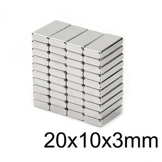 20X10x3mm Neodyum Güçlü Mıknatıs - Neodim Magnet