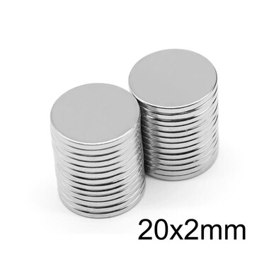  - 20X2mm Neodyum Güçlü Mıknatıs - Neodim Magnet