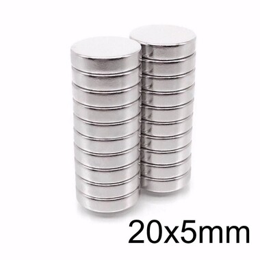  - 20X5mm Neodyum Güçlü Mıknatıs - Neodim Magnet