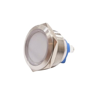  - 22L-P1 22mm 12-24V Metal Sinyal Lambası - Beyaz