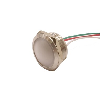  - 22L-P1/RG+ 22mm 12-24V Kablolu Metal Sinyal Lambası - 2 Renk Anot