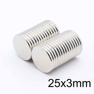  - 25X3mm Neodyum Güçlü Mıknatıs - Neodim Magnet