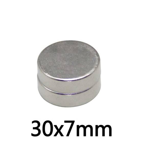30X7mm Neodyum Güçlü Mıknatıs - Neodim Magnet