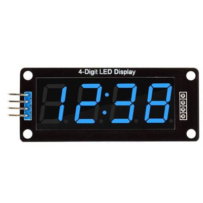 4 Digit Led Display Saat Modül TM1637 - Mavi