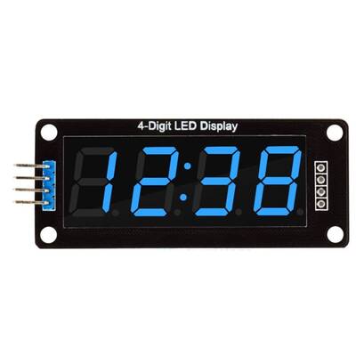 4 Digit Led Display Saat Modül TM1637 - Mavi