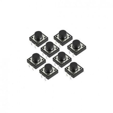  - 4 Pinli 12X12X7mm Tactile Push Buton