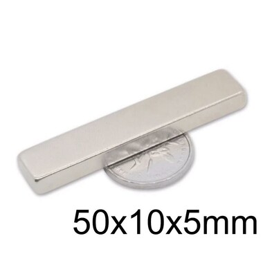  - 50X10x5mm Neodyum Güçlü Mıknatıs - Neodim Magnet