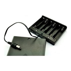 China - 6'lı AA Pil Yuvası - Jacklı Kapaklı ve Anahtarlı