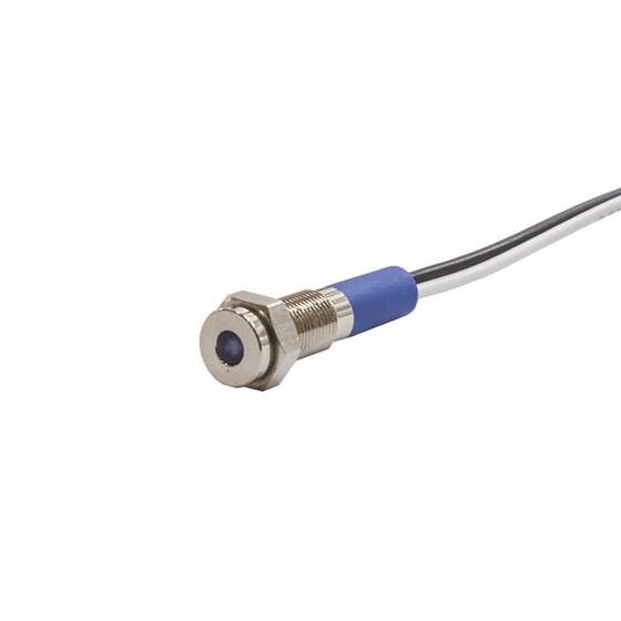 6mm 24v Mavi Led Metal Kablolu Sinyal Lambası IP67 GQ6T-B