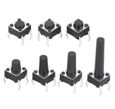  - 6x6x13mm 4 Pinli Push Buton - Tact Switch