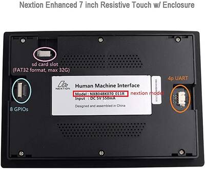 7.0 Inch Nextion HMI Rezistif Dokunmatik LCD Ekran ve Muhafaza - 800x400 - 32MB Hafıza NX8048K070-011R