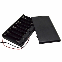 China - 8'li AA Pil Yuvası - Kapaklı ve Anahtarlı