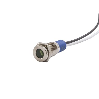  - 8mm 24v Yeşil Led Metal Kablolu Sinyal Lambası IP67 GQ8T-G