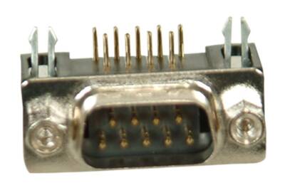 9 Pin Erkek D-Sub Konnektör - 90 Derece