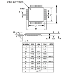 ATMEGA32A-AU SMD 8-Bit 16Mhz Mikrodenetleyici TQFP-44 - Thumbnail