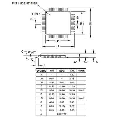 ATMEGA32A-AU SMD 8-Bit 16Mhz Mikrodenetleyici TQFP-44