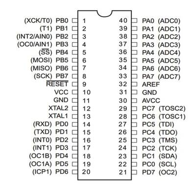 ATMEGA32A-PU 8-Bit 16MHz Mikrodenetleyici DIP-40