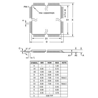 ATMEGA8-16AUR 8-Bit 16MHz SMD Mikrodenetleyici TQFP32