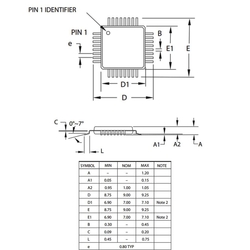 ATMEGA8A-AU SMD 8-Bit 16Mhz Mikrodenetleyici TQFP-32 - Thumbnail