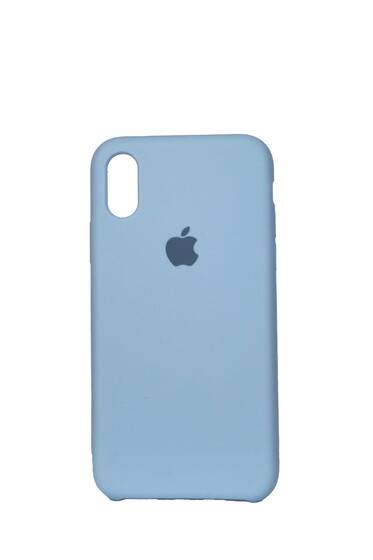 Buz Mavisi Apple İphone X İçi Süet Lansman Kılıf