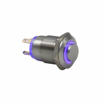 DRN412 12mm Metal Yeşil Ledli Yaylı Buton