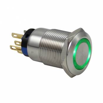 DRN419 19mm Metal Beyaz Ledli Anahtar Buton