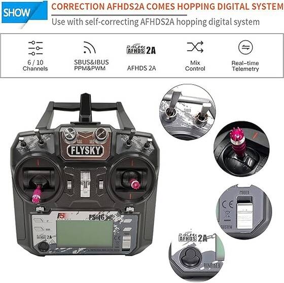 Flysky FS-İ6X 2.4GHz 10 Kanal Kumanda ve FS-İA10B Alıcı