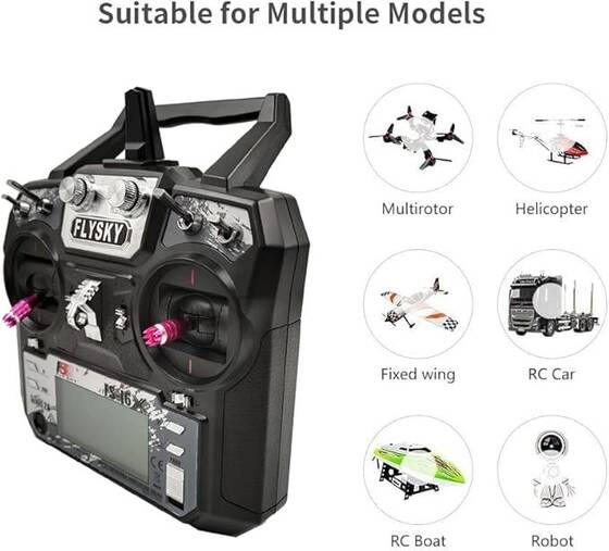 Flysky FS-İ6X 2.4GHz 10 Kanal Kumanda ve FS-İA10B Alıcı